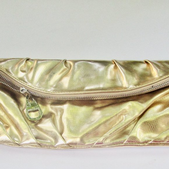 Nine West Gold Clutch - Picture 1 of 12
